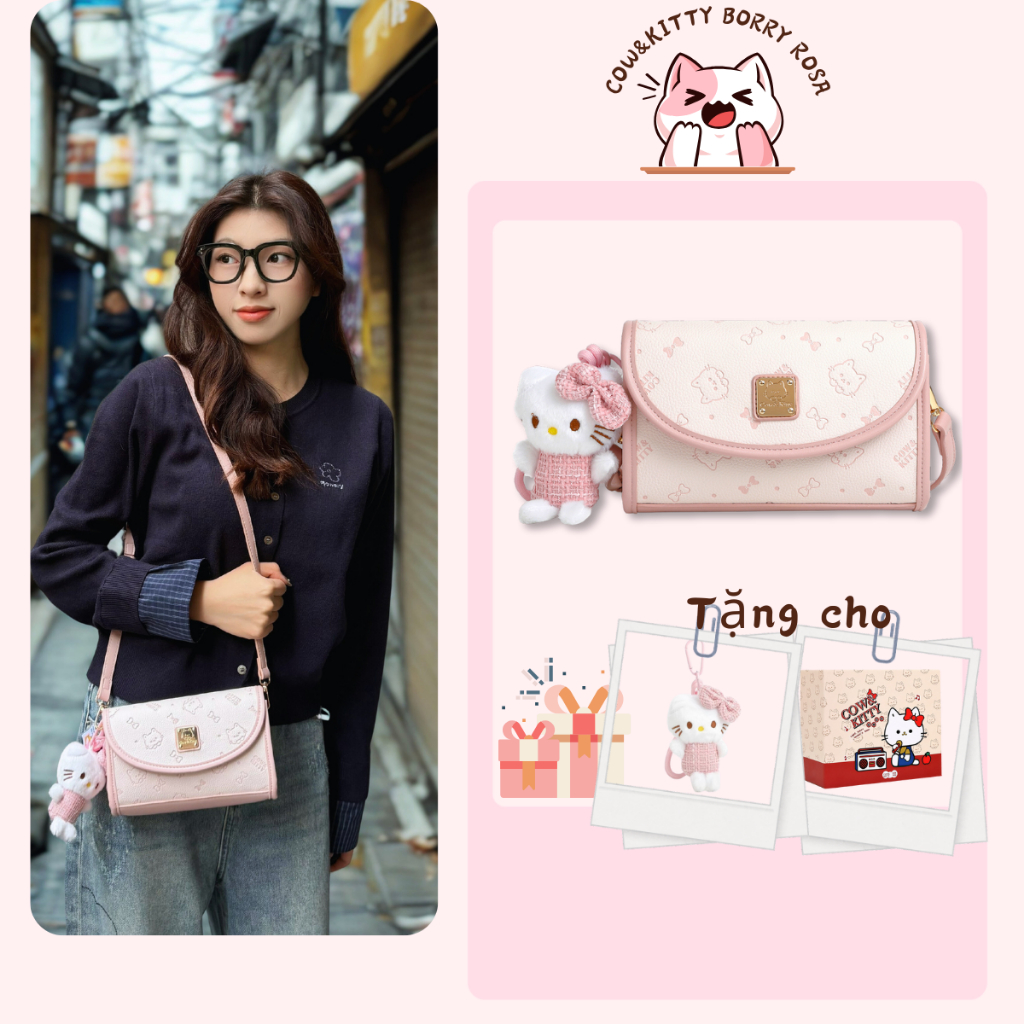 BORRY ROSA Túi đeo vai màu hồng túi xách tay Túi xách dễ thương màu hồng Túi túi xách hello kitty đeo vai Hàn Quốc hợp thời trang là sự lựa chọn tốt nhất để làm quà tặng Thiết kế kiểu dáng đẹp túi xách tay Túi đeo vai  Túi đeo chéo thời trang màu hồng