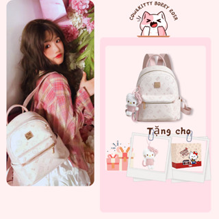 BORRY ROSA Ba lô màu hồng  COW Kitty Series Ba lô dung tích lớn màu hồng Ba lô bình thường