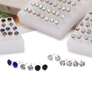 St.kunkka (40 chiếc) Khuyên Tai Nhựa Bông Tai Giữ Lỗ Thời Trang Hàn Quốc Nhiều Màu Sắc