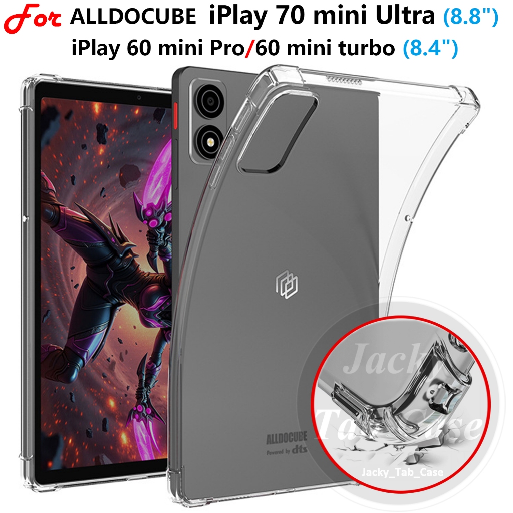 Dành cho ALLDOCUBE iPlay 70 mini Ultra (8.8 ") 2025 U880 Vỏ silicon mềm, Vỏ chống sốc TPU trong suốt
