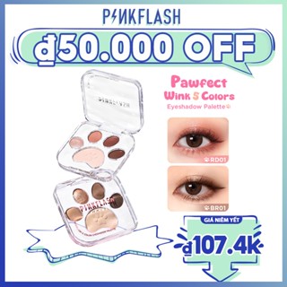 Pinkflash Meow Paw 5 Màu Bảng Phấn Mắt Sắc Tố Cao Pha Trộn Mịn Tinh Tế Bột Mềm & Mịn