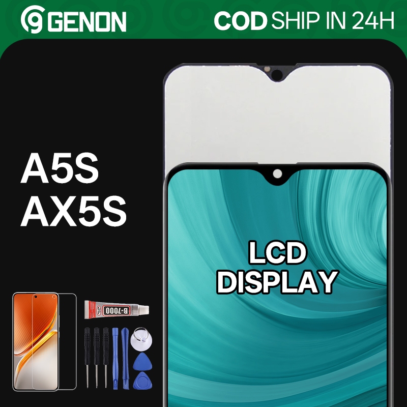 Genon IPS LCD cho Oppo A5S / AX5S Màn hình LCD Màn hình cảm ứng với các bộ phận thay thế khung