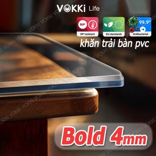  Khăn Trải Bàn Nhựa Trong Suốt Nhám mờ PVC - VOKKi -   4 3 2 1mm  Chống thấm nước   Chống dầu   Chống scơ   Kháng khuẩn   khỏe mạnh Tấm Lót bàn Miếng lót bàn văn phòng Không có hương vị 