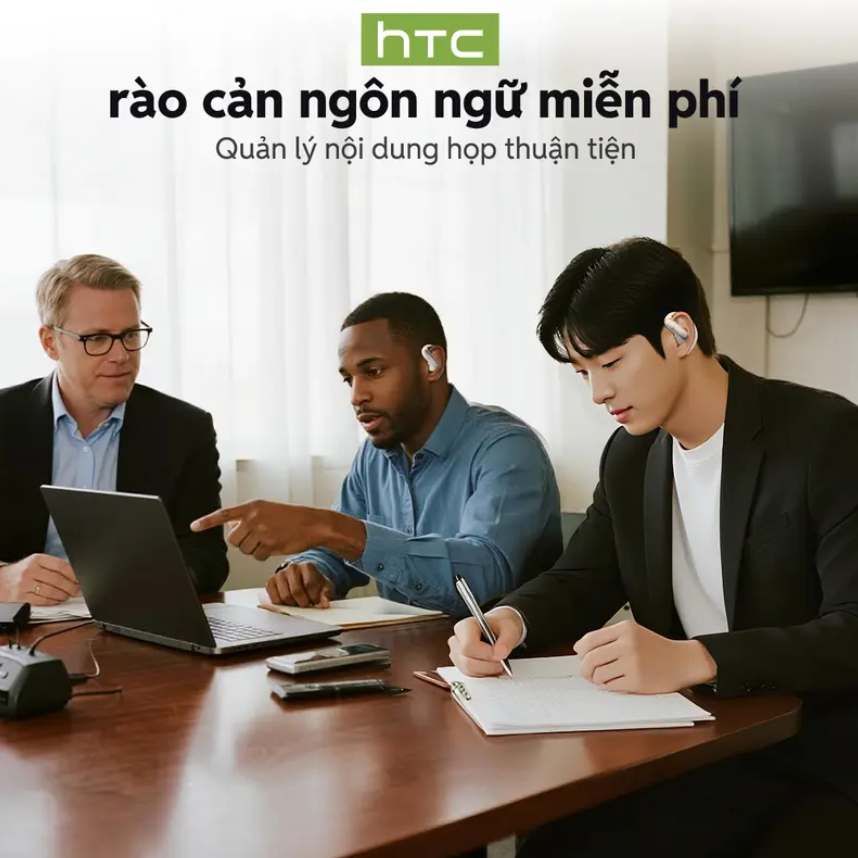 HTC NE52 Tai nghe Bluetooth mở phong cách Bản dịch thời gian thực 134 ngôn ngữ, 40 giờ siêu bền, Âm trầm HiFi, Chống nước IPX5, Kết nối Lightning Bluetooth 6.0 | BigBuy360 - bigbuy360.vn