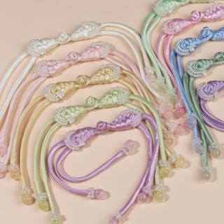 [A4-02] Khóa Đĩa Sườn Xám Handmade Đính Hạt Nút Dài Khóa Đĩa Pipa Pha Lê Hanfu Tang Phù Hợp Với Phong Cách Trung Hoa Phụ Kiện Trang Trí Quần Áo