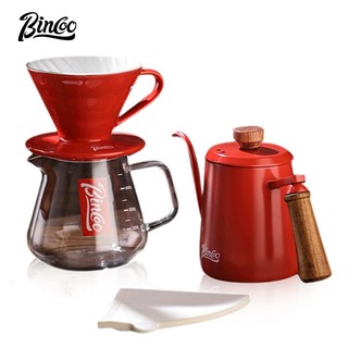 Bộ Cà Phê Pha Tay BINCOO Gốm V60 Nhỏ Giọt Với Thủy Tinh Đổ Ấm Siêu Tốc 600ML
