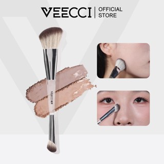 VEECCI Cọ Trang Điểm Cọ Tạo Khối Hai Đầu, Cọ Phấn Mắt,Cọ Phấn,Che Khuyết Điểm & Đánh Nền Lông Mềm