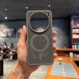 Thermolysis cellular hollow out Magnetic Back Case For Vivo X100 Pro/X200 Pro /Mini Soft Shockproof Hybrid PC+Rugged Matte Cover