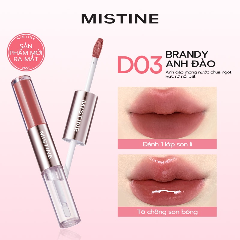 Son môi hai đầu giữ màu lâu MISTINE Sáng da tự nhiên Không dễ dính cốc 3g | BigBuy360 - bigbuy360.vn