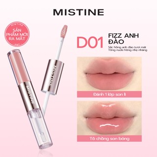 Son môi hai đầu giữ màu lâu MISTINE Sáng da tự nhiên Không dễ dính cốc 3g*1