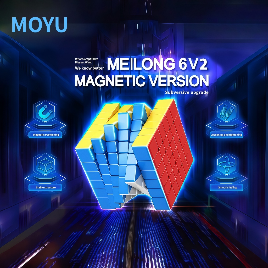 MOYU 6x6 V2 Rubi Moyu MEILONG 6x6 Đồ chơi giảm căng thẳng Rubing chuyên nghiệp 6x6x6 Đồ chơi xếp hìn