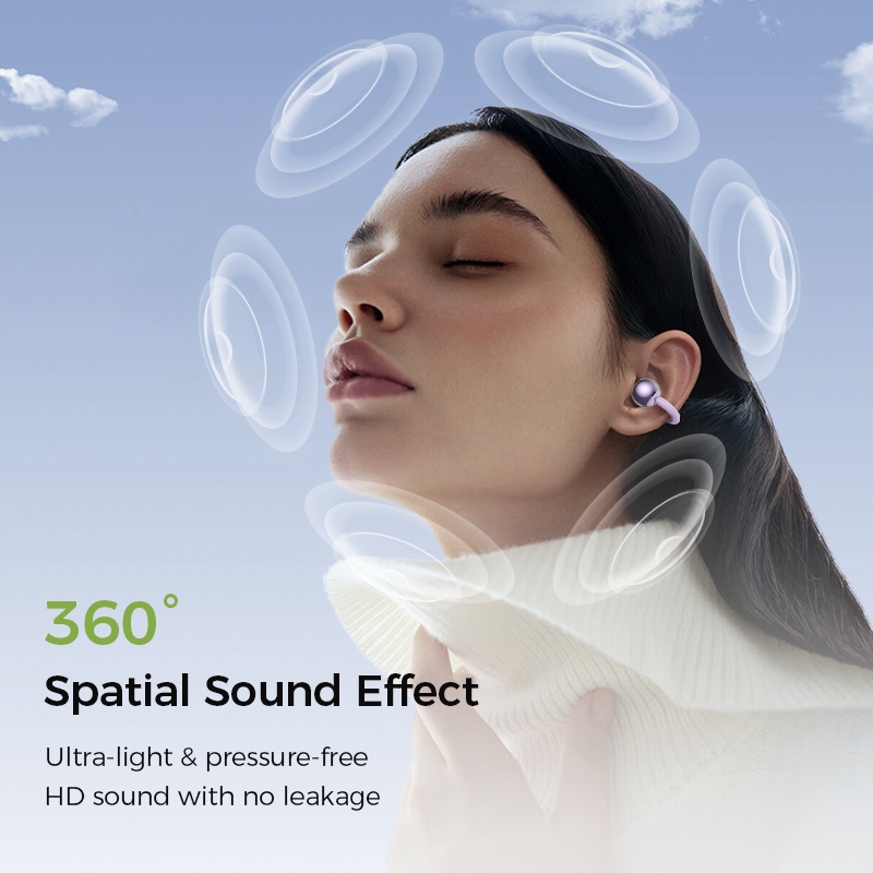 HTC NE41 Tai nghe không dây  Theo dõi nhịp tim Màn hình cảm ứng LCD Tai nghe kẹp tai TWS Bluetooth 6.0  IPX5 chống nước | BigBuy360 - bigbuy360.vn