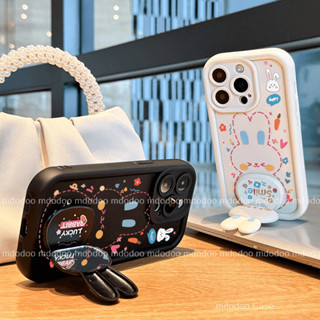  ốp lưng for Xiaomi Mi 15T 14T 13T 12T 11T 13 12s Pro 11 Lite 4G POCO F8 Ultra X7 C65 C51 C50 X5 X3 5G NFC F4 F5 F3 GT M6 M4 M3 Kawaii creativity Multifunction Makeup Mirror Rabbit Stand Cartoon Holder Protection Exquisite Soft Phone Case JT 91 