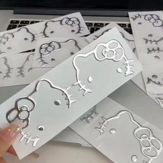  Kt kt Mèo Miếng Dán Kim Loại Hoạt Hình Miếng Dán Dễ Thương Giá Trị Cao Sổ Tay Sổ Tay Điện Thoại Di Động Máy Tính Miếng Dán Trang Trí Hello Kitty 
