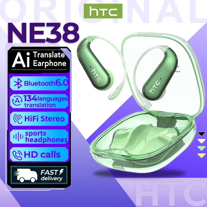 HTC NE38 Al Bản dịch thời gian thực Tai nghe không dây Bluetooth 6.0 Dịch tai nghe Vỏ trong suốt Tai nghe doanh nghiệp Có micrô Chống nước Thiết kế di động | BigBuy360 - bigbuy360.vn