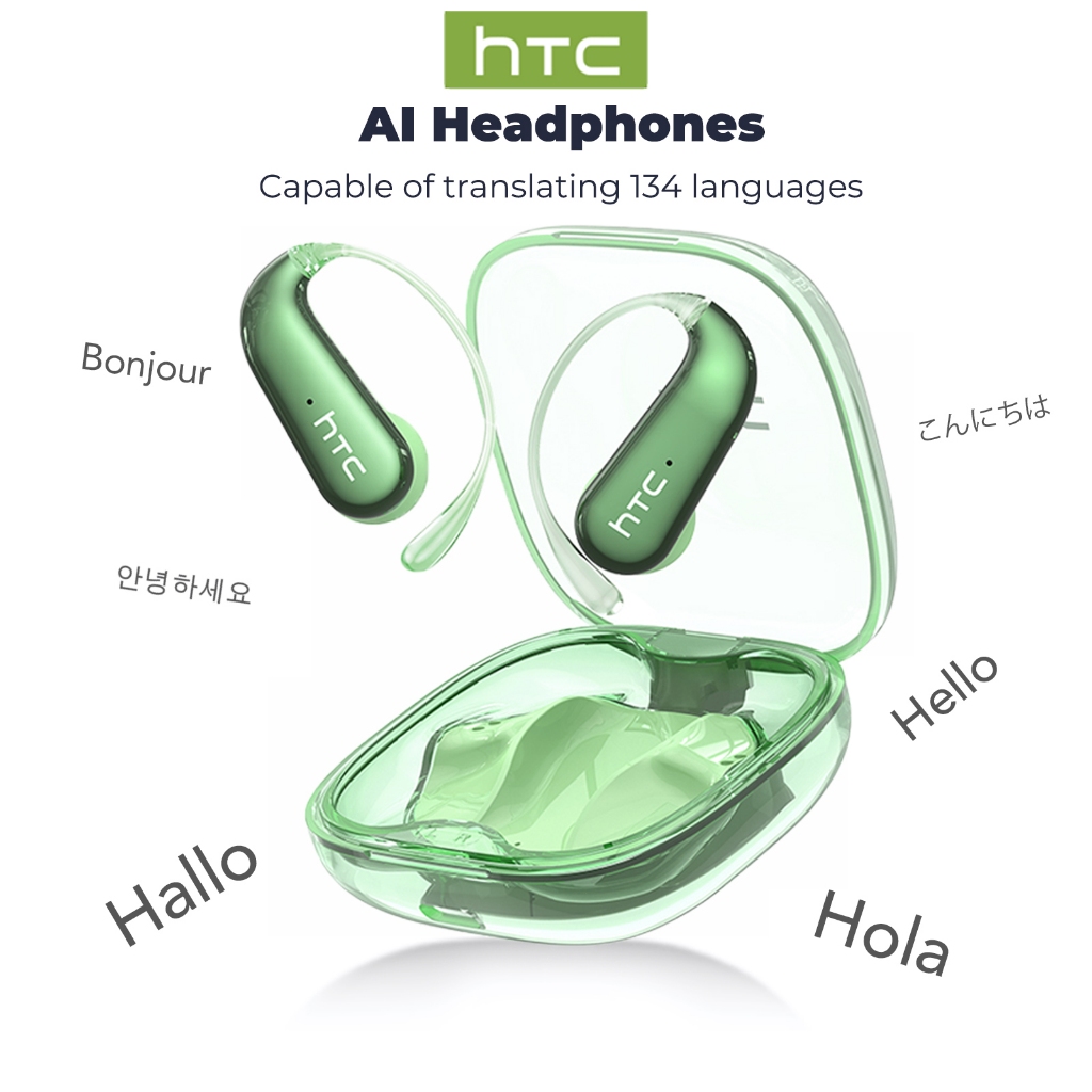 HTC NE38 Al Bản dịch thời gian thực Tai nghe không dây Bluetooth 6.0 Dịch tai nghe Vỏ trong suốt Tai nghe doanh nghiệp Có micrô Chống nước Thiết kế di động | BigBuy360 - bigbuy360.vn