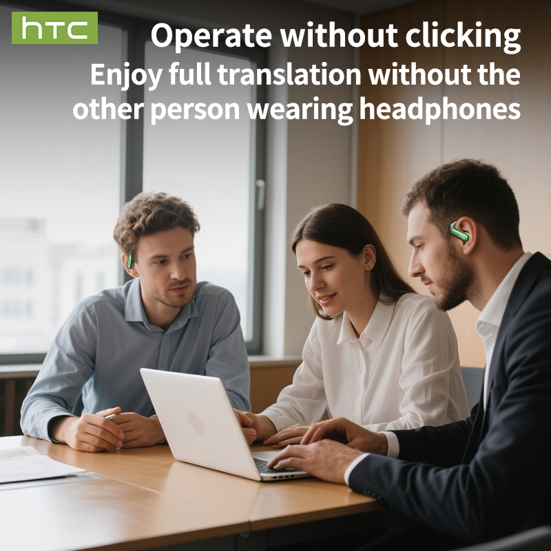 HTC NE38 Al Bản dịch thời gian thực Tai nghe không dây Bluetooth 6.0 Dịch tai nghe Vỏ trong suốt Tai nghe doanh nghiệp Có micrô Chống nước Thiết kế di động | BigBuy360 - bigbuy360.vn