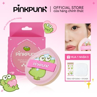 Bông mút Pinkpunk Matcha Dandan Cute Miếng bông phấn hình chú ếch khủng long 2 in 1 Powder Puff Air Cushion Kem mềm không hút kem nền, giúp đánh kem nền phấn phủ