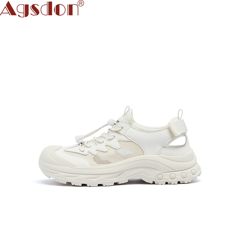 Giày Sandal Lưới Agsdon Nữ Phong Cách Mới Thoáng Khí Không Nhồi Bông Chân Rỗng