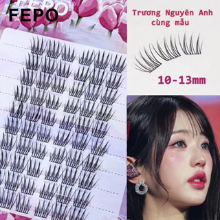 【Trương Nguyên Anh cùng mẫu lông mi giả lụa tách rời tự nhiên dung tích lớn có thể tái sử dụng 10-13mm Giao keo nhíp