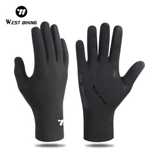  WEST BIKING Găng tay xe đạp Găng tay giữ nhiệt chống trượt chống mài mòn chống gió găng tay cảm ứng đầu ngón tay cho nam và nữ 