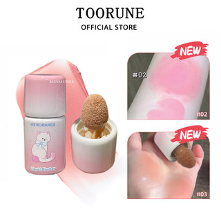 HERORANGE Que Blush dạng lỏng có đầu bọt biển -Công dụng kép cho môi & má, chống thấm nước, lâu trôi