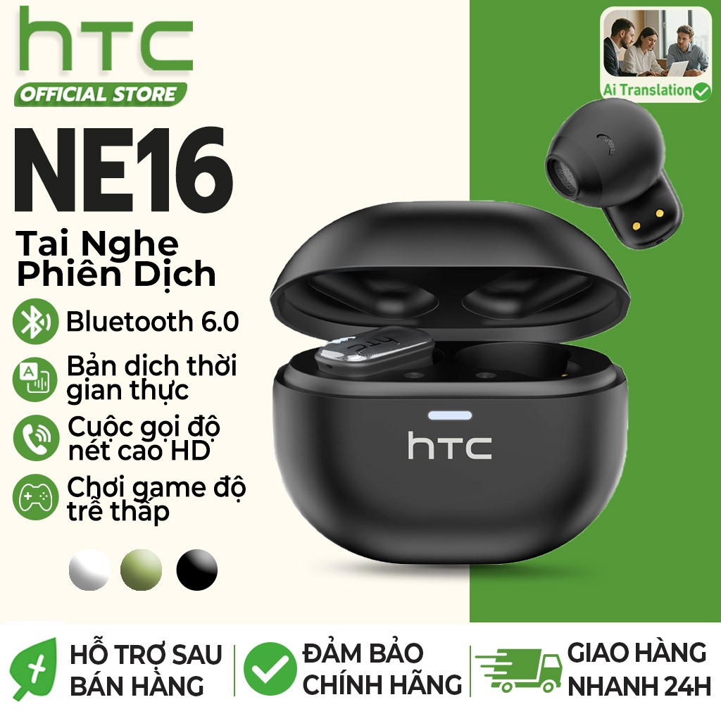 HTC NE16 Tai Nghe Phiên Dịch Tai nghe Bluetooth 6.0 Tai nghe chống ồn Tai nghe AI Tai nghe âm thanh HIFI