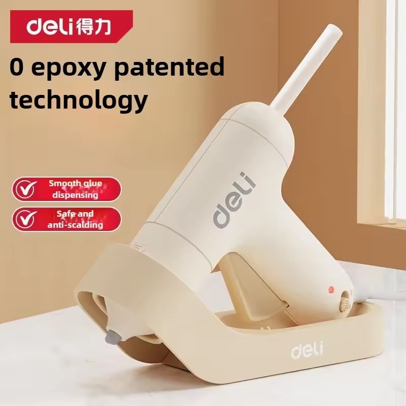 Deli-Hot Melt Glue Gun Công cụ sửa chữa nhà điện Mini với bộ keo trong suốt để chế tác và sử dụng vă