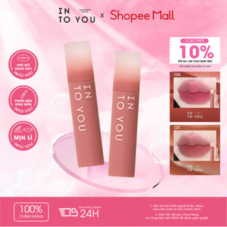 [VÕ HÀ LINH x INTO YOU] COMBO 2 Son sương đặc chất son tint lì mịn mướt môi, lâu trôi, không gây khô môi 3.2g x 2