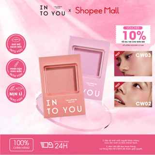 [VÕ HÀ LINH x INTO YOU] COMBO 2 Phấn Má Hồng Dạng Nén INTO YOU Phấn Mịn Nhẹ Dễ Tán Bám Tốt Trên Da Không Bí Da CW01 3.3g x 2