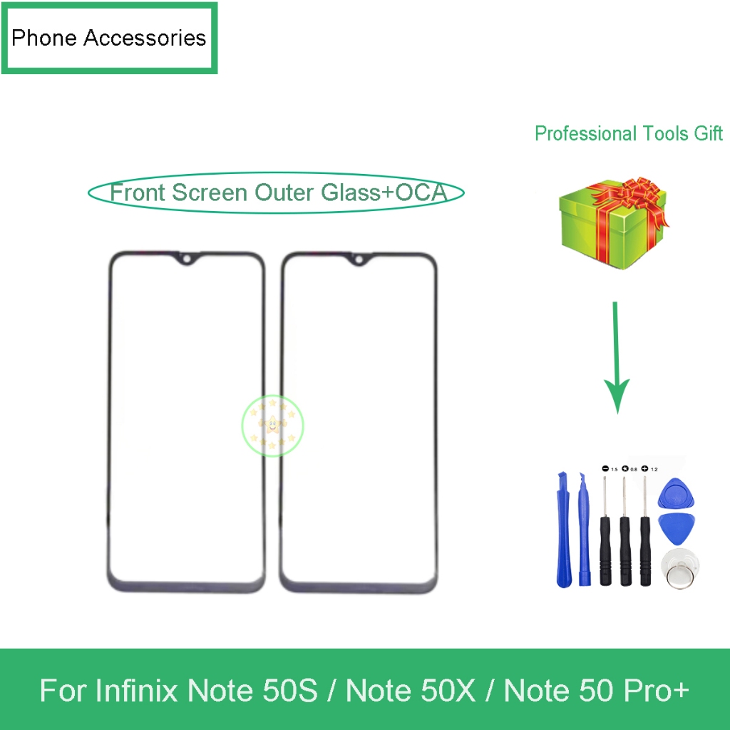 Dành cho Infinix Note 50S / Infinix Note 50X / Infinix Note 50 Pro Kính ngoài màn hình phía trước vớ