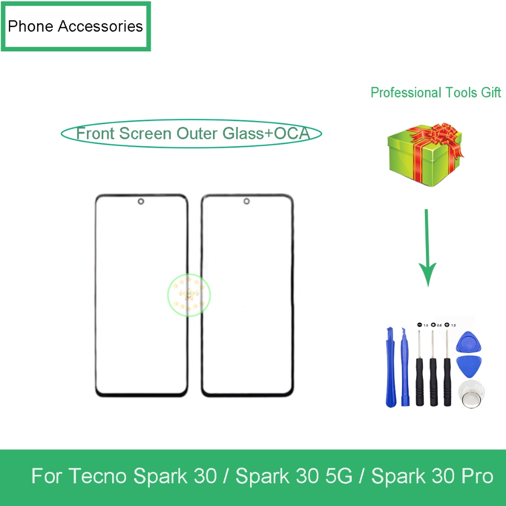 Dành cho Tecno Spark 30 / Tecno Spark 30 5G / Tecno Spark 30 Pro Kính ngoài màn hình phía trước với 
