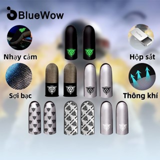 Găng tay chơi game BlueWow với chất liệu sợi bạc siêu mỏng 0,3mm siêu dẫn, chống mồ hôi và giảm ma sát cũi ngón tay nhạy cảm