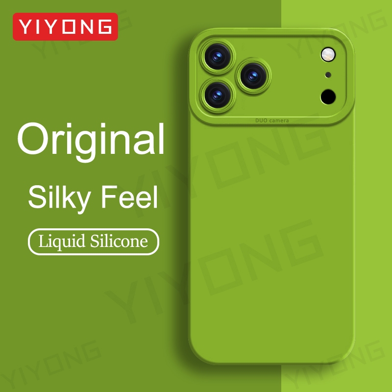 Dành Cho iPhone17 Pro Max Ốp Lưng YIYONG Vuông Silicon Lỏng Mềm Dành Cho iPhone 17 Air 17e 16 16e 15