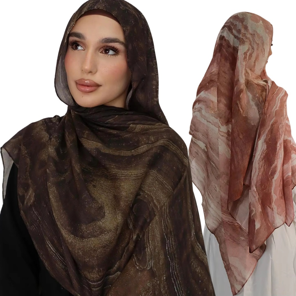Jifang Khăn Choàng Pashmina Da Báo Vằn, Nhuộm Màu Gradient Ombre, Phù Hợp Với Hijab