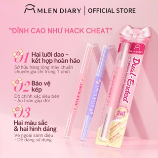 Dao cạo lông mày MLEN DIARY hai đầu tiện dụng Máy tỉa lông mày bằng thép không gỉ Nano