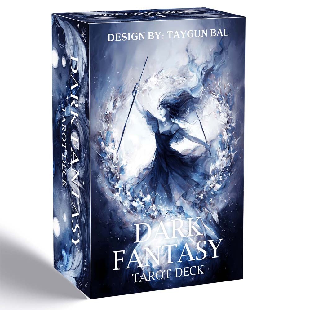 13x8 cm Dark Fantasy Tarot Cards Deck, 78 lá 13x8cm, Gothic Thẩm mỹ, Thiết kế bóng tối & ánh sáng, H