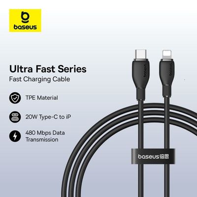 Cáp sạc nhanh Baseus Ultra-Fast Series 20W Type-C sang iP Cáp dữ liệu sạc nhanh 480Mbps Cáp PVC