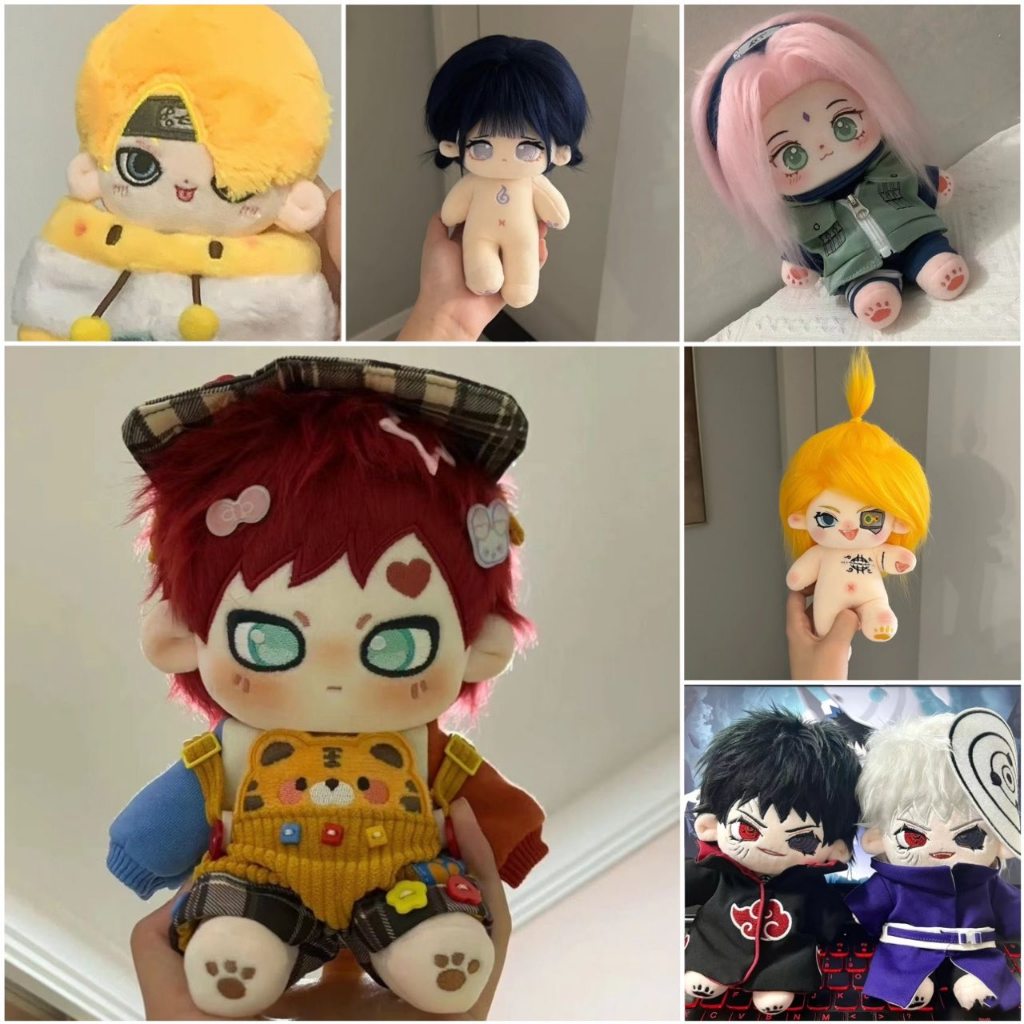 20cm Anime NARUT Ngoại Vi Sasuke Gaara Hyūga Hinata Deidara Cotton Plush Doll, Phim Hoạt Hình Dễ Thư