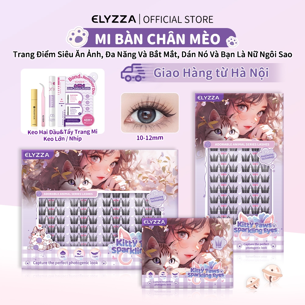   Hà Nội  Mi Giả Móng Vuốt Mèo ELYZZA Lông Mi Tự Nhiên Dễ Gắn 10-12mm Siêu Nhẹ Sử Dụng Lại Mắt To Ăn Ảnh 