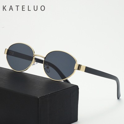 KATELUO Nữ Retro Kính Mát Phân Cực UV400 Bảo Vệ Hình Bầu Dục Kính Chống Nắng Thời Trang Cho Hoạt Động Ngoài Trời Z840