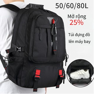 COD 50/60/80L Balo du lịch nam chống nước Balo đựng laptop 15.6/17/18 inch balo nam đi làm quần áo balo đa năng