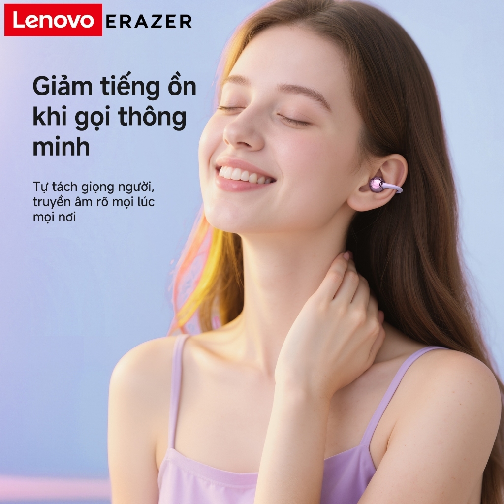 Tai nghe dịch thuật thông minh Lenovo ERAZER XF36 AI Tai nghe BluetoothV6.0  360°ACS Âm thanh vòm Tai nghe kẹp thời trang Tai nghe không dây khử tiếng ồn thông minh | BigBuy360 - bigbuy360.vn