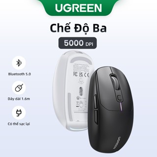 Ugreen Chuột không dây Chơi Game 5000dpi bluetooth 5.0 2.4g 6 Nút Có Thể Sạc Lại Cho macbook tablet Laptop