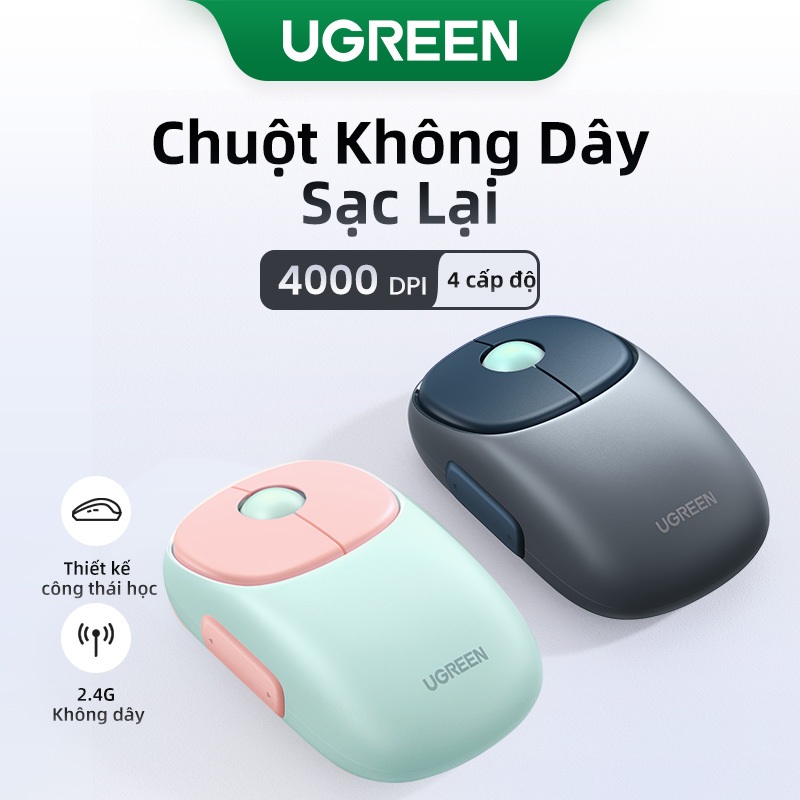 Ugreen Chuột Bluetooth Không Dây 2.4G 4000 DPI Cho MacBook Tablet Laptop PC | BigBuy360 - bigbuy360.vn
