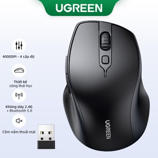 New in Sale Ugreen Chuột không dây 2.4 G 4000DPI Bluetooth 5.0 Cong thái học chuột 5 nút cho Laptop Macbook PC