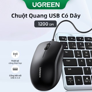 Ugreen Chuột Quang Có Dây USB 3.0 1200 DPI Dây Dài 1.5m Dành Cho Máy Tính / Mac / Linux / Laptop
