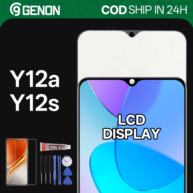 Genon IPS LCD cho Vivo Y12a / Y12s 2020 / Y12s 2021 Màn hình LCD Màn hình cảm ứng với các bộ phận th