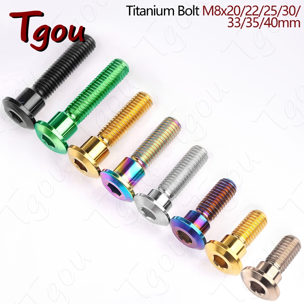 Tgou Titan Bu Lông M8x20 / 22 / 25 / 30 / 33 / / 35 / 40mm Vít Lục Giác Đầu Ổ Cắm Cho Xe Máy Yamaha Phanh Đĩa Vít Suzuki Tái Trang Bị Bu Lông