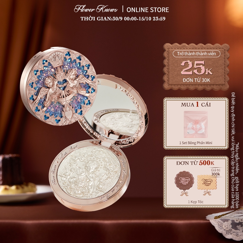 Phấn bắt sáng dập nổi FLOWER KNOWS bộ sưu tập Little Angel 8g